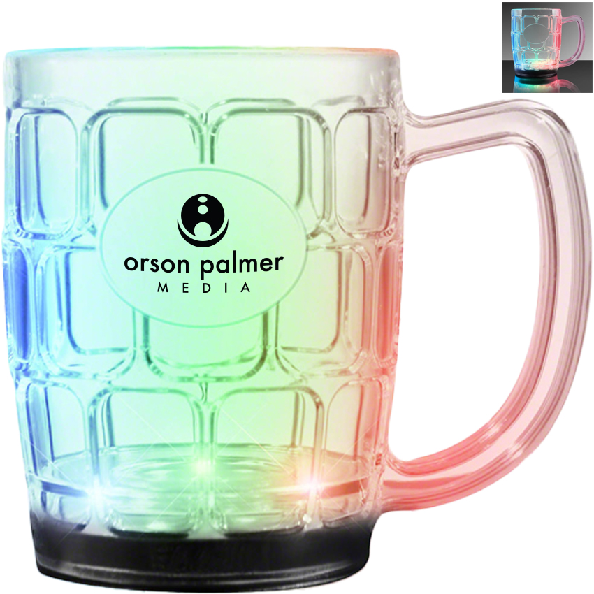 Product Photo 1 Light Up LED Plastic Beer Mug, 16oz.