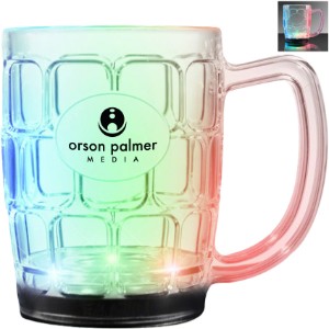 Light Up LED Plastic Beer Mug, 16oz. - AH1915
