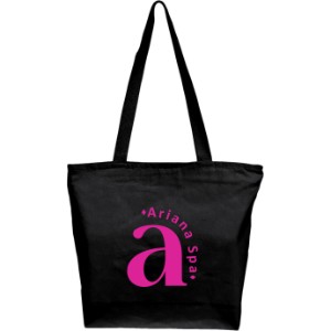 Medium Canvas Colored Zipper Tote Bag - SB2581