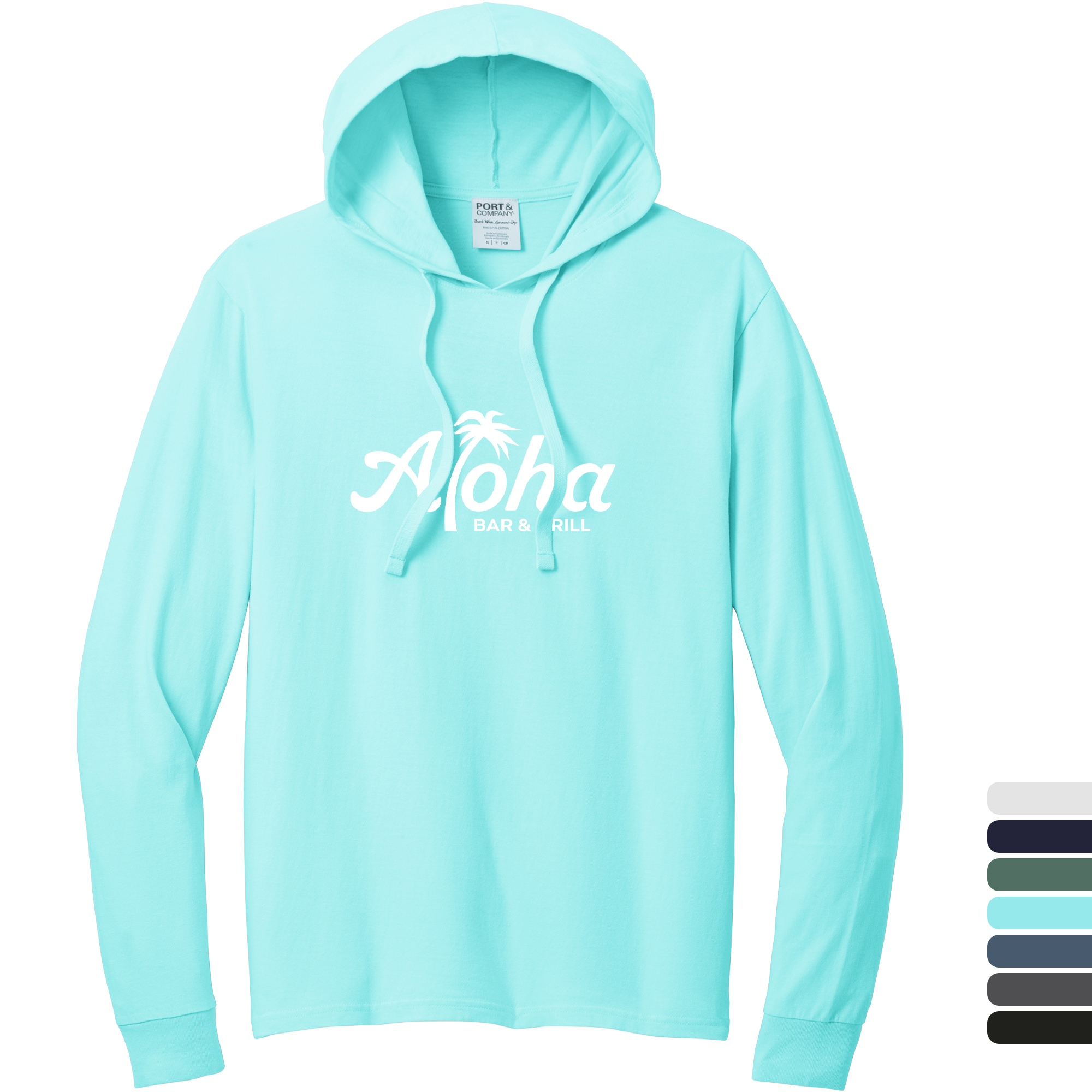 Product Photo 1 Port & Company® Beach Wash® Garment-Dyed Ring Spun Cotton Pullover Unisex Hooded Tee