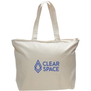 Natural Cotton Zipper Tote Bag - SB2613