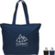 Zipper Cotton Tote Bag
