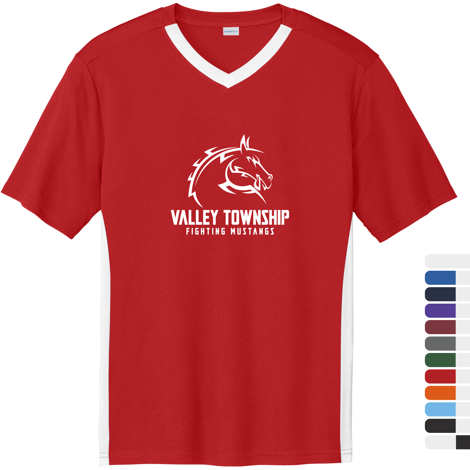 Product Photo 1 Sport-Tek® Competitor™ United Poly Youth V-Neck Tee