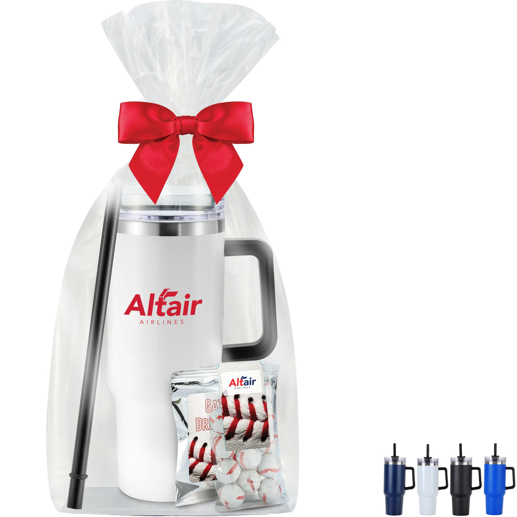 Product Photo 1 Chocolate Baseballs, Gatorade® Packet & Tapered Tumbler w/ Straw Gift Set