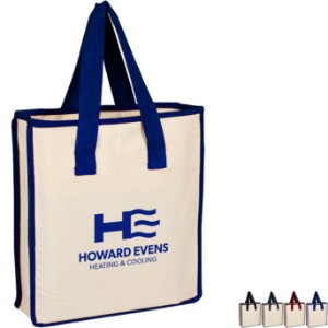 Accent Color Canvas Shopping Bag - SB2620