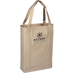 Natural Canvas Two Tone Deluxe Tote Bag - SB2621