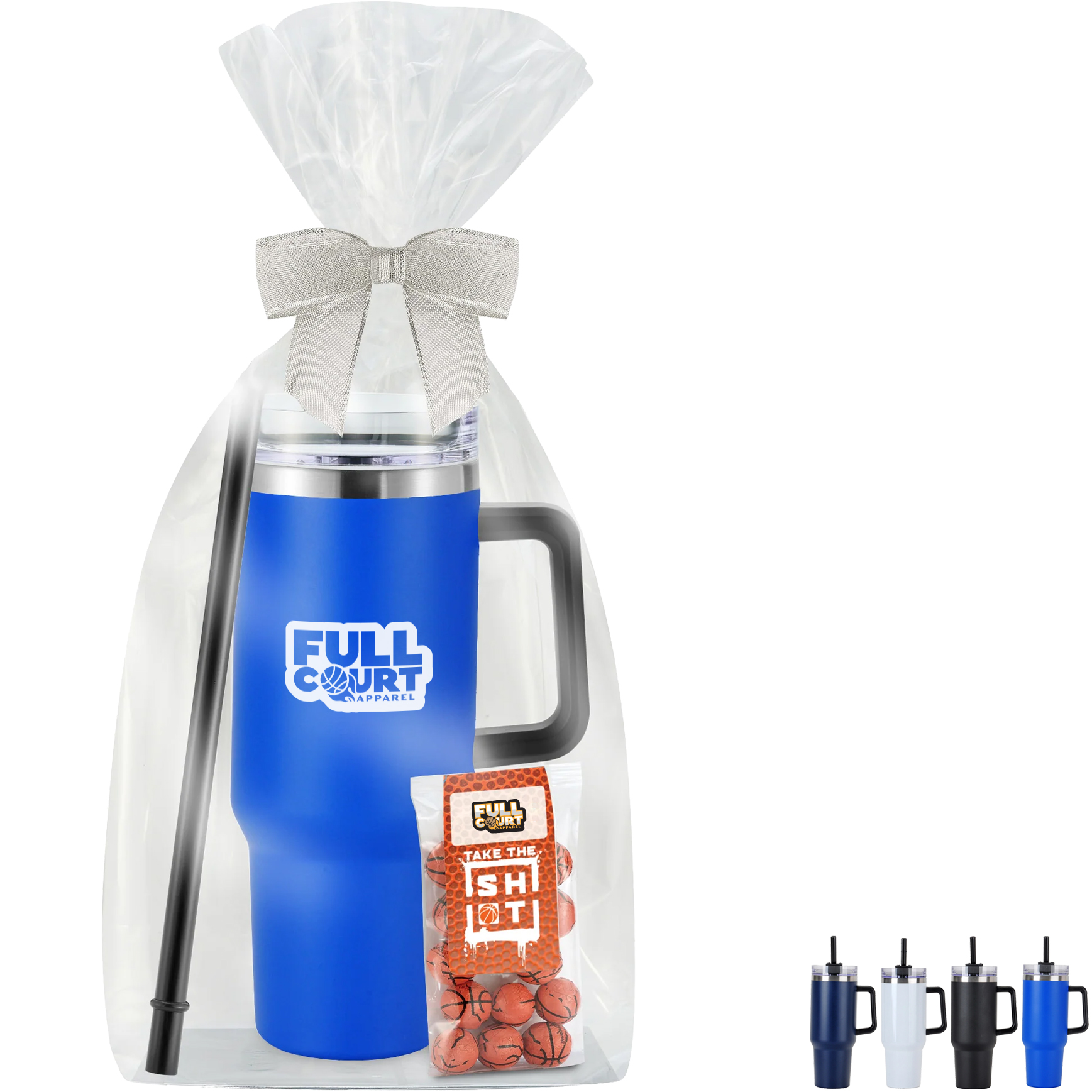 Product Photo 1 Chocolate Basketballs & Tapered Tumbler w/ Straw Gift Set