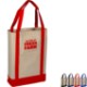 Colored Canvas Two Tone Deluxe Tote Bag