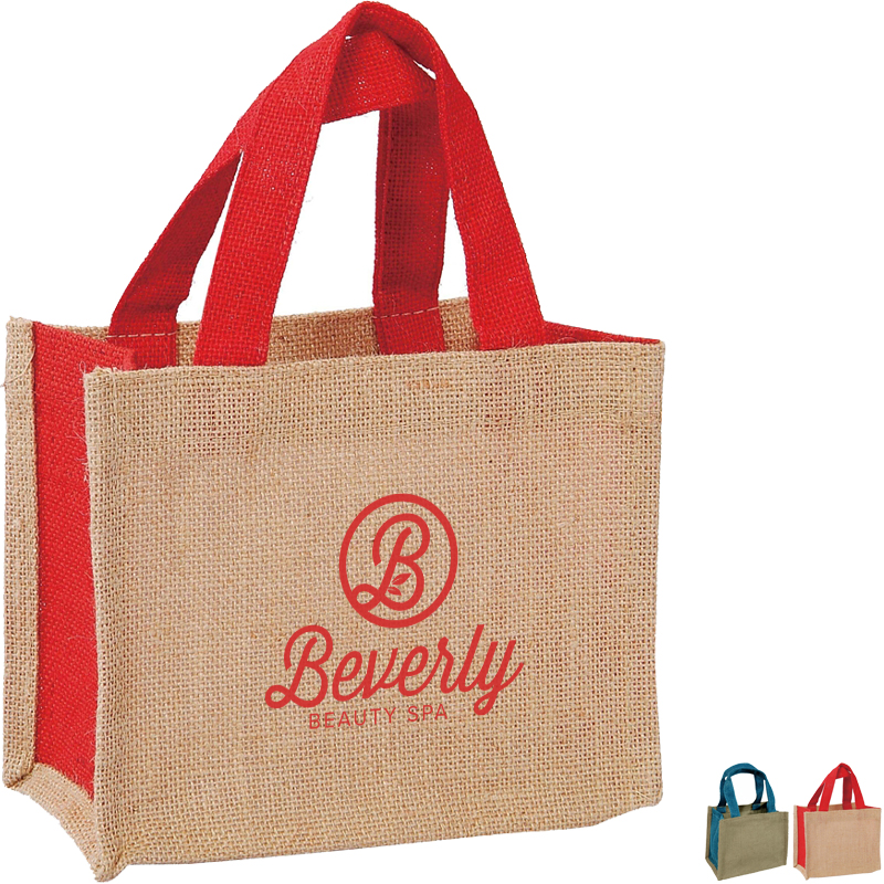 Product Photo 1 Mini Natural Two Tone Jute Gift Tote