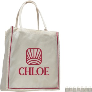 Fancy Cotton Shopper Bag with Colored Stripe - SB2632