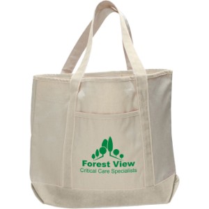 Natural Cotton Ocean Front Shopping Tote Bag - SB2642