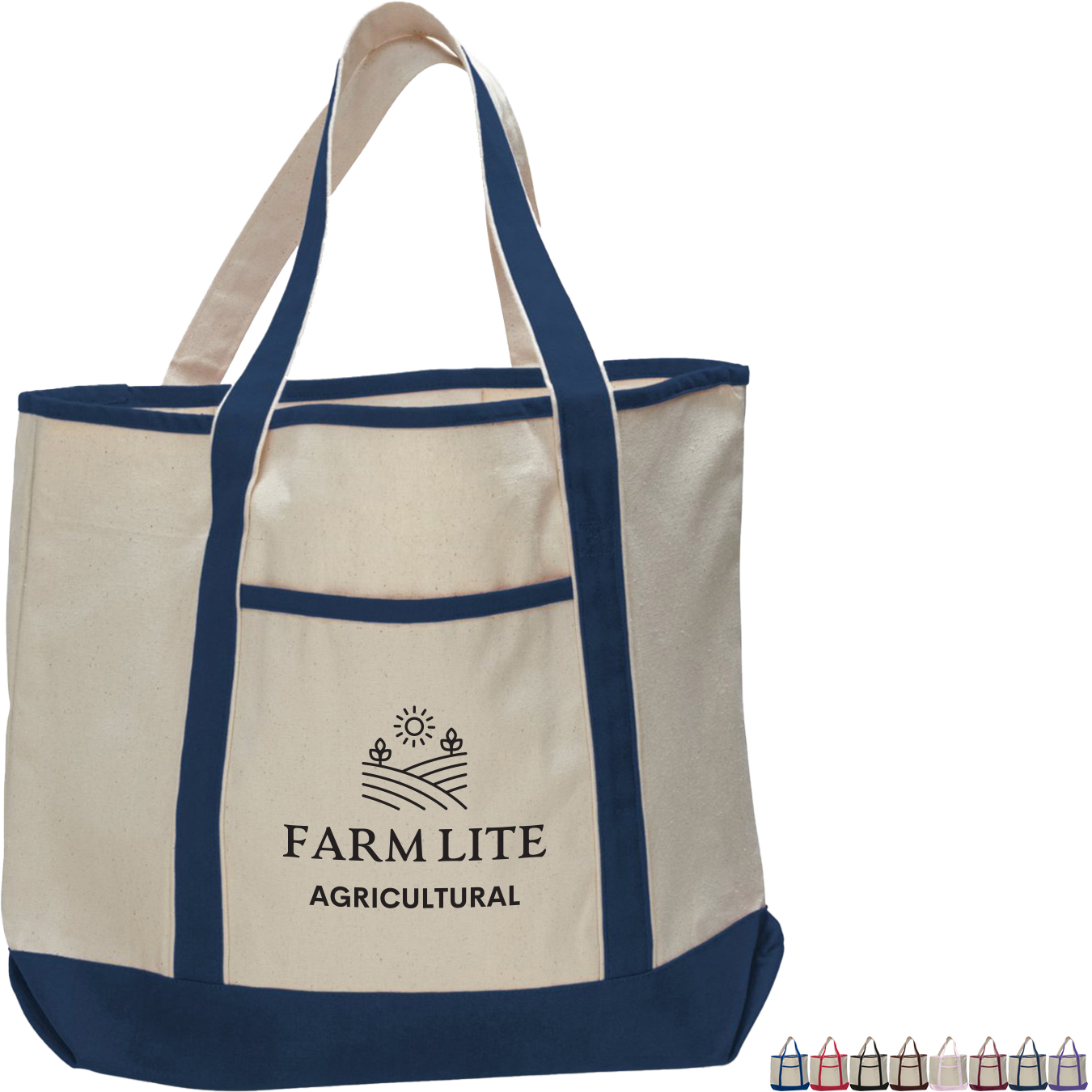 Product Photo 1 Colored Cotton Ocean Front Shopping Tote Bag