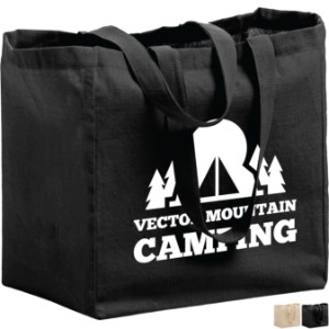 Lightweight Cotton Black Grocery Tote - SB2511