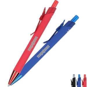 Metallic Recycled Aluminum Soft Touch Gel Pen - BT2181
