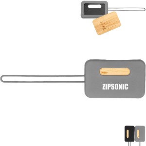 First Class Bamboo & Silicone Luggage Tag - HT6406