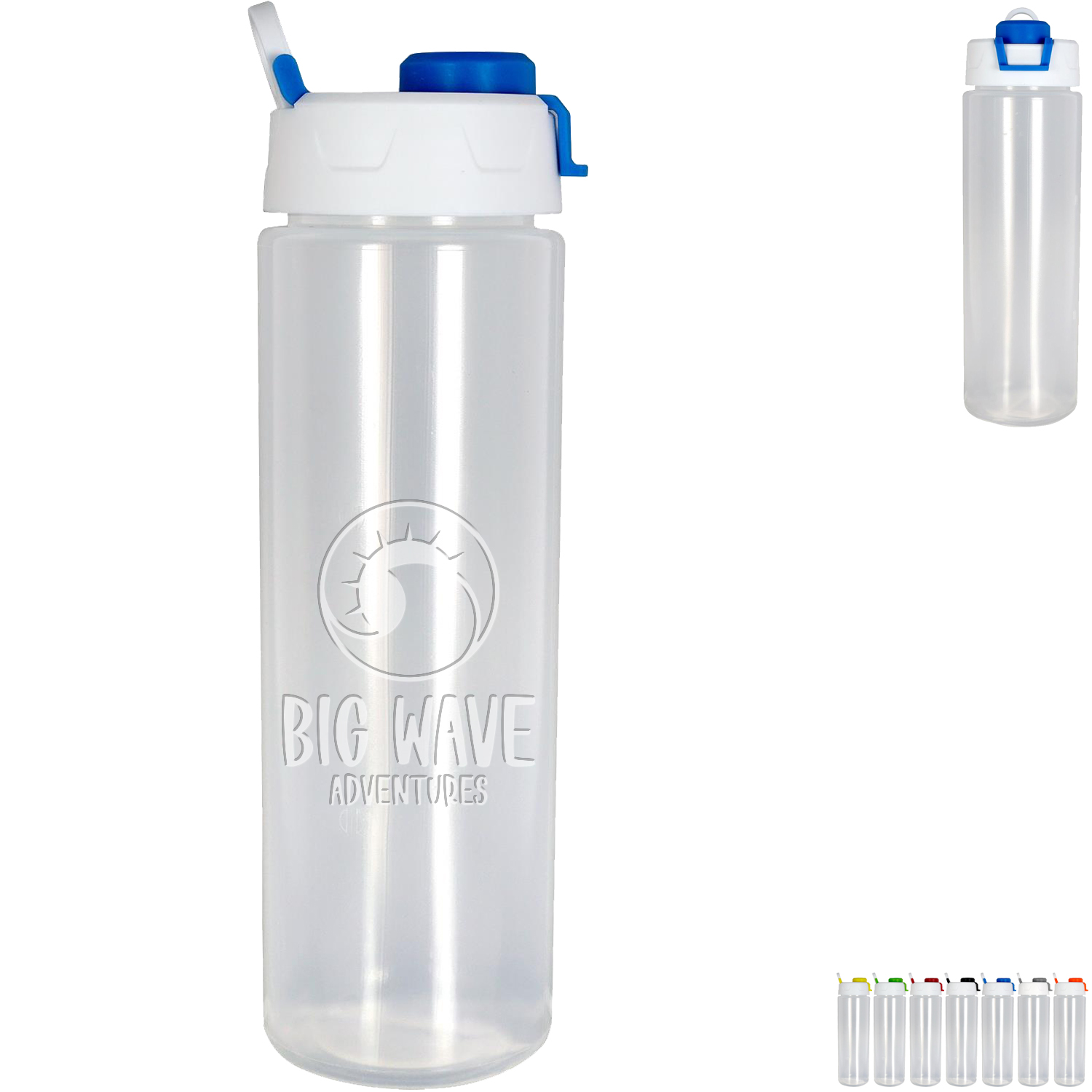 Product Photo 1 Pop Up Lid Debossed Water Bottle, 24oz.