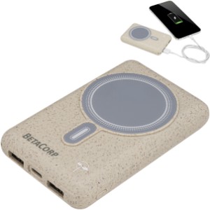 EarthTrendz™ Solar Magnetic Wireless Power Bank, 10000mAh - ST9227