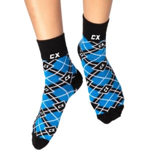 Custom Knit Cotton Blend Quarter Crew Socks - SX2045