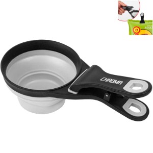 Collapsible Silicone Pet Food Scoop & Bag Clip - HH4367