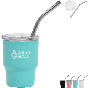 Mini Mate Stainless Steel Tumbler w/ Straw, 3oz. - GA1103