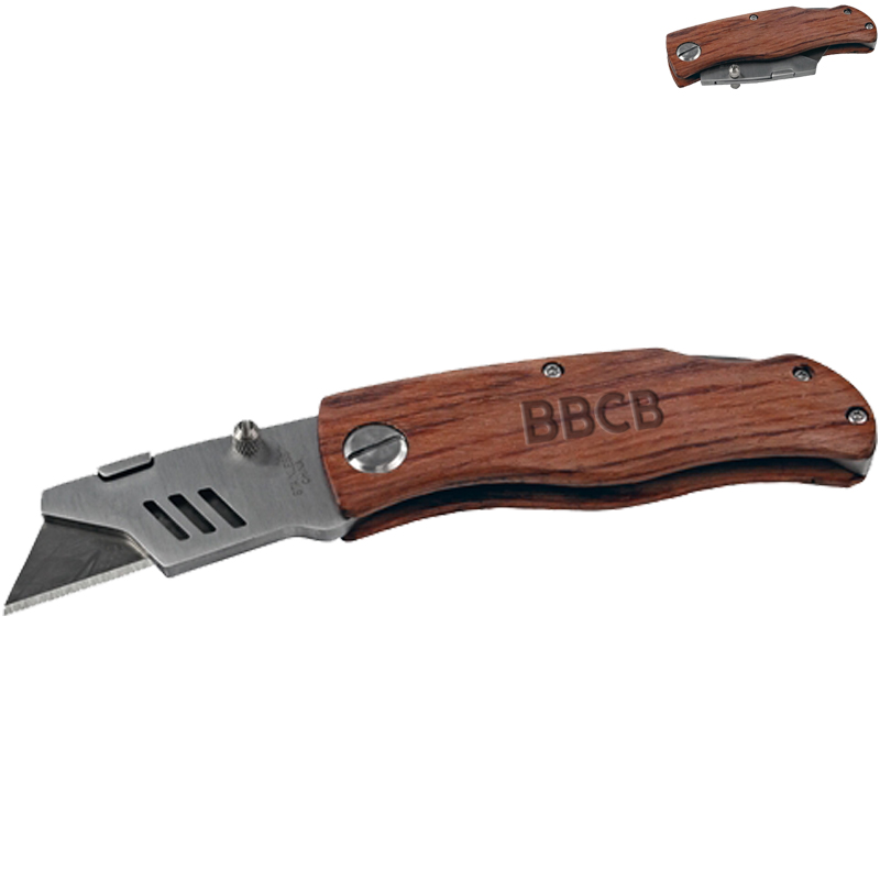 Product Photo 1 Distinct Wood Handle Utility Knife, 4"