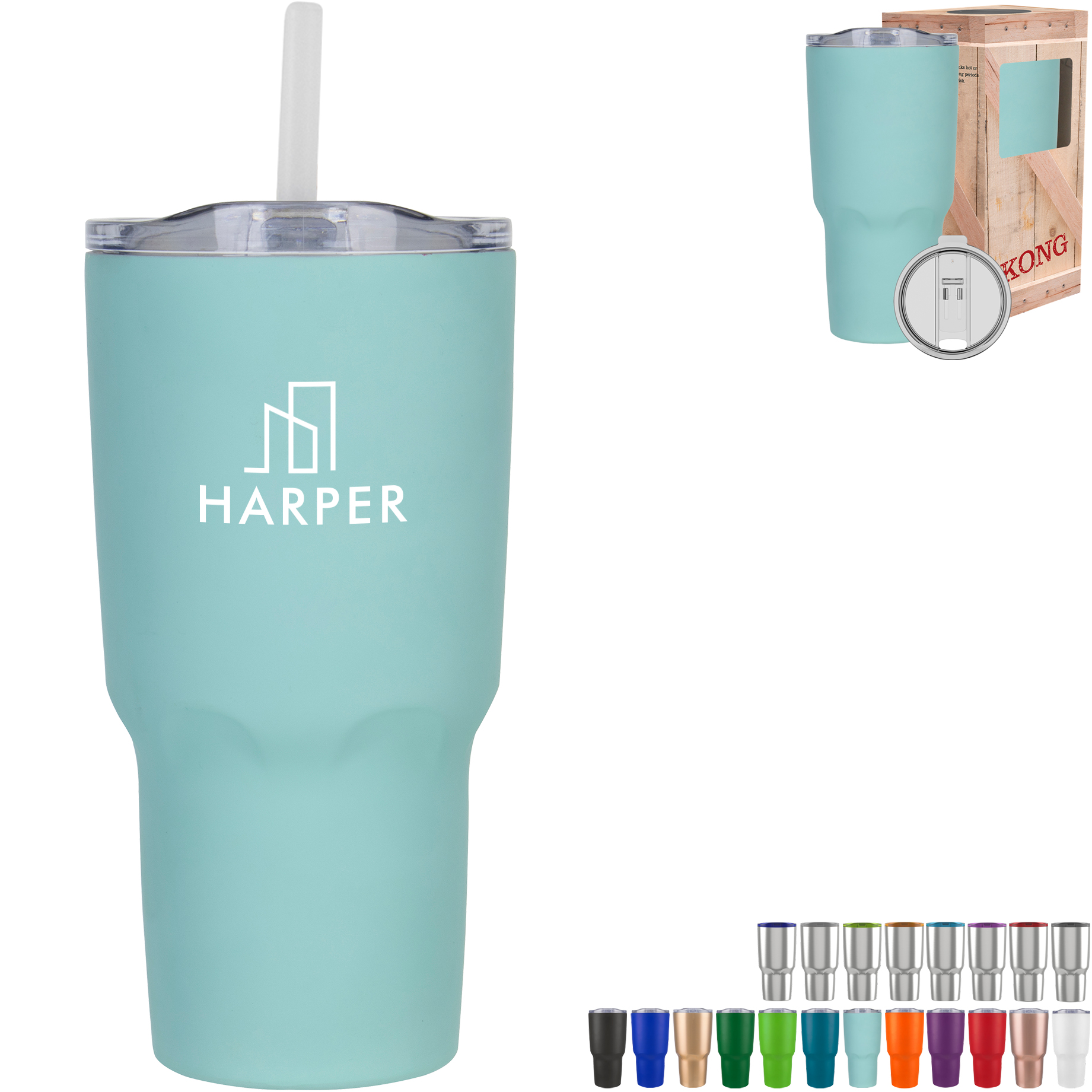 Product Photo 1 Kong Vacuum Insulated Tumbler w/ Straw, 30oz.