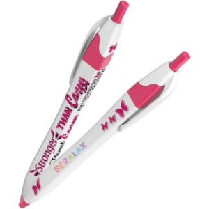 Squared Breast Cancer Awareness Design Click Pen™ - UL1210