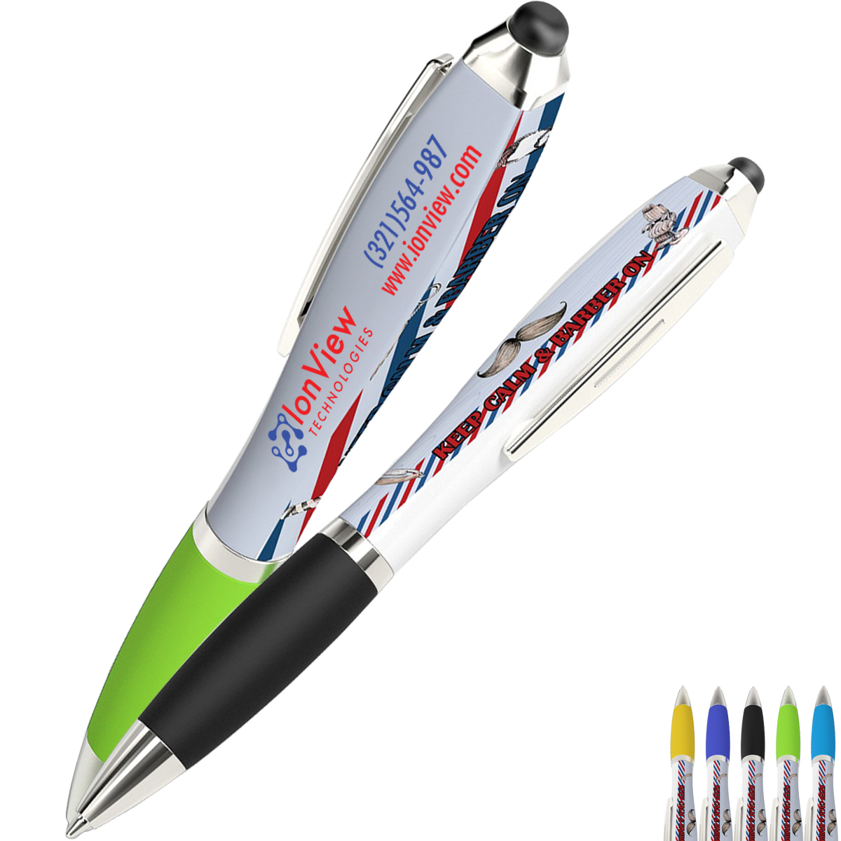 Product Photo 1 Squared iBasset Keep Calm & Barber Design Twist Action Pen