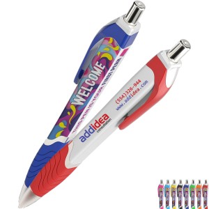 Squared Tropical Onboarding Design Retractable Pen - UL1240