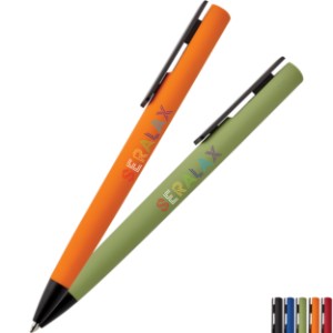 Donald Rubberized Barrel Ballpoint Pen - SG2429