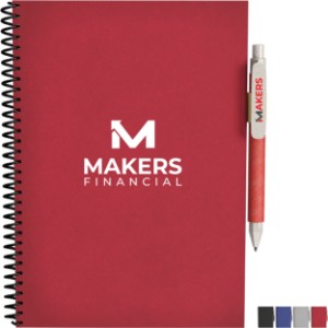 Eco All Day Spiral Notebook & Pen, 6-1/4" x 9" - SG2421