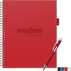 Bradford Spiral Bound Notebook & Pen, 8" x 10" - SG2423