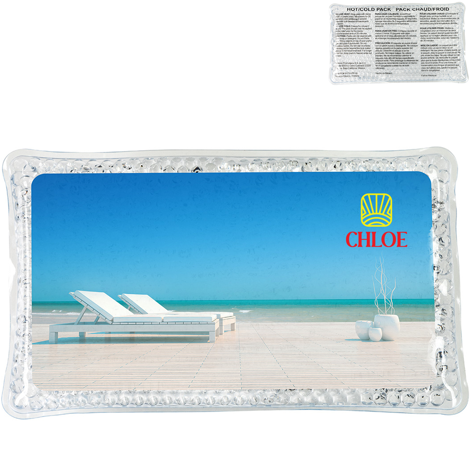 Product Photo 1 Laid Back Rectangle Large Aqua Pearls™ Hot & Cold Pack
