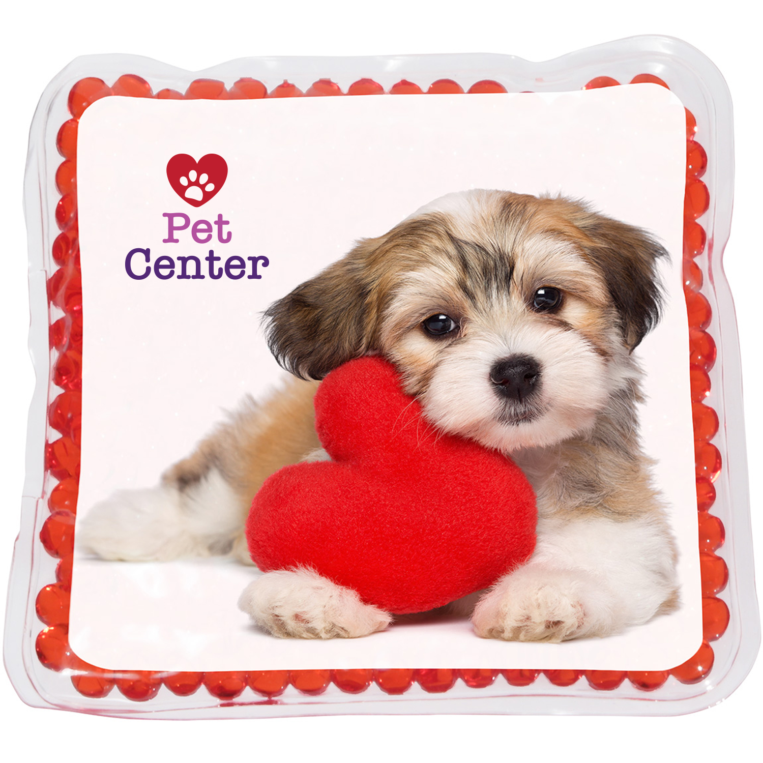 Product Photo 1 Puppy Love Square Aqua Pearls™ Hot & Cold Pack