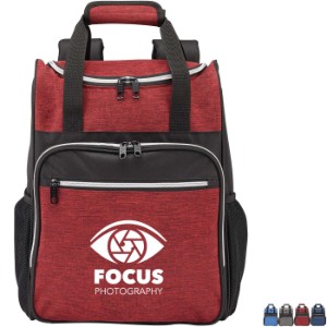 Heather 600D Polyester 24-Can Backpack Cooler - SV3137