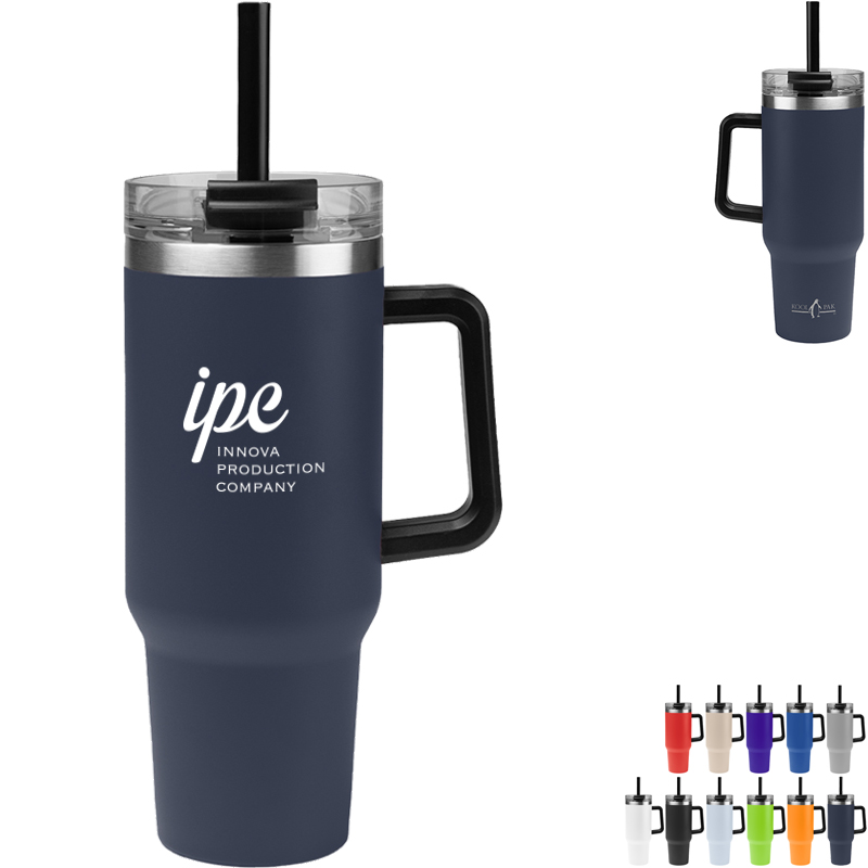 Product Photo 1 Kool Pak® Double Wall Stainless Steel Tumbler w/ Straw, 40oz.