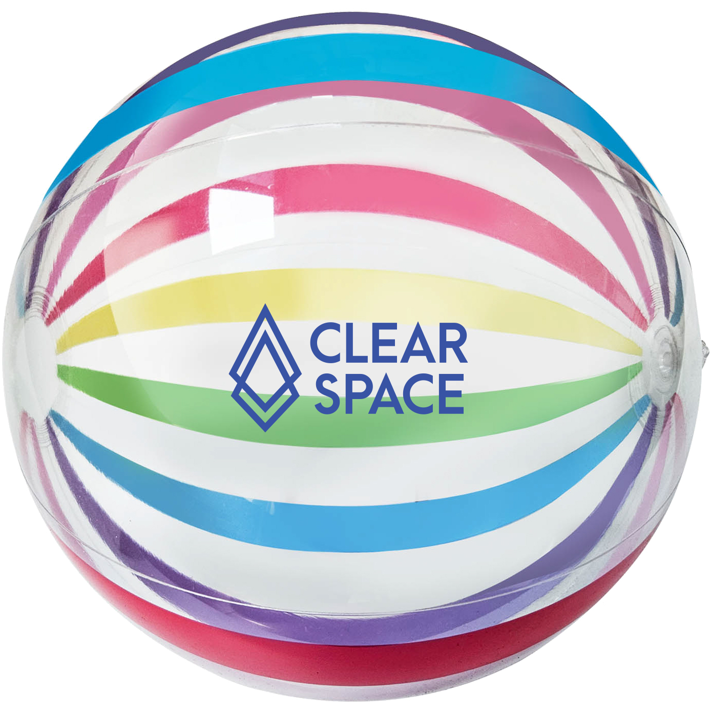 Product Photo 1 Multi-Color Striped Beach Ball, 16"