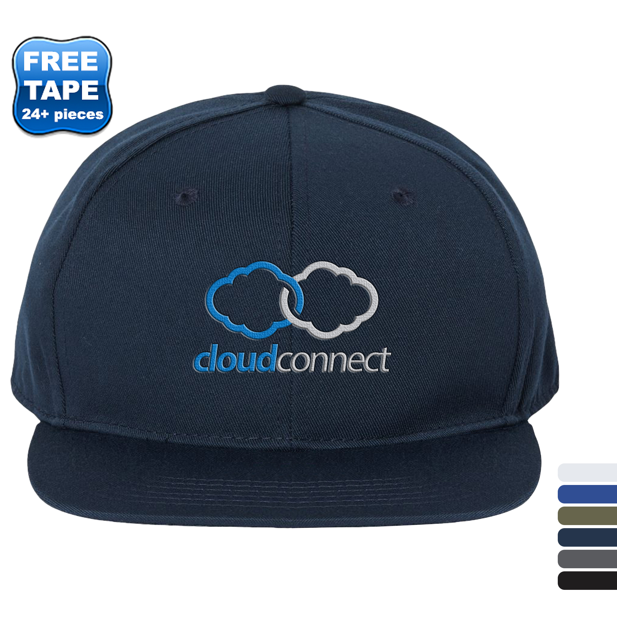 Product Photo 1 Atlantis® Sustainable Recycled Poly Twill Flat Bill Cap