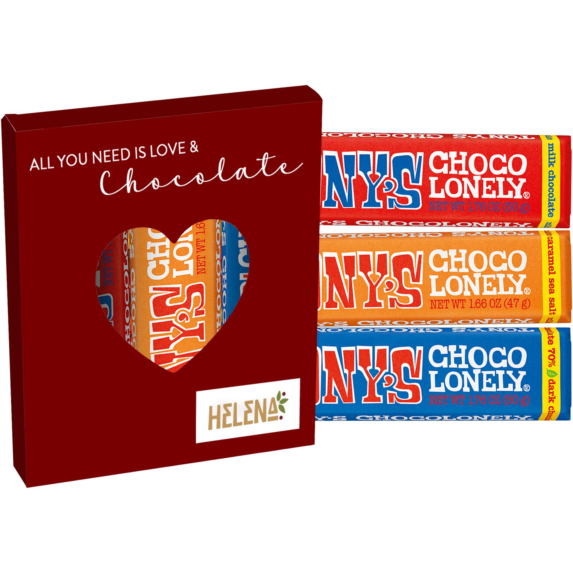 Product Photo 1 Tony's Chocolonely® Bars in Heart Window Box