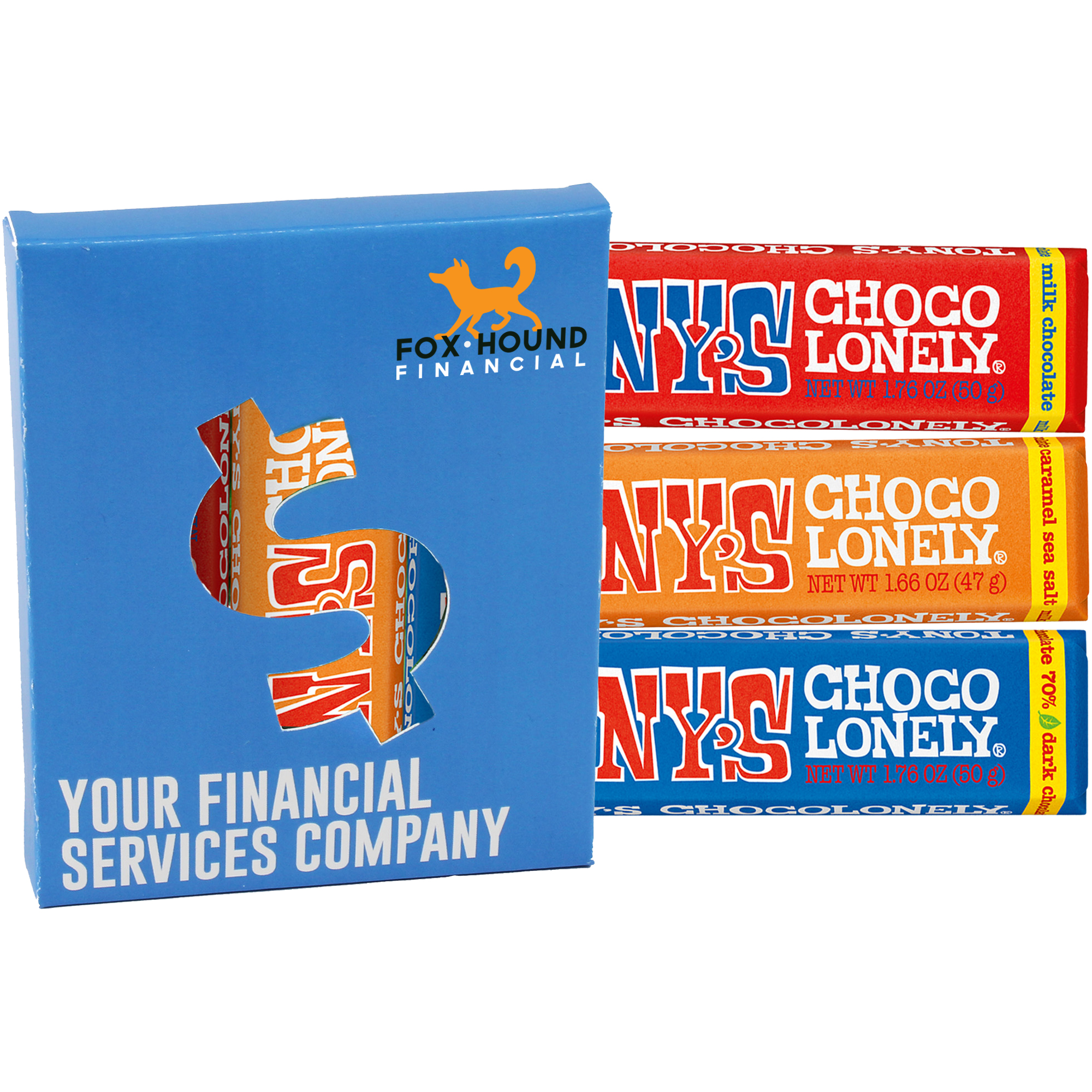 Product Photo 1 Tony's Chocolonely® Bars in Dollar Sign Window Box