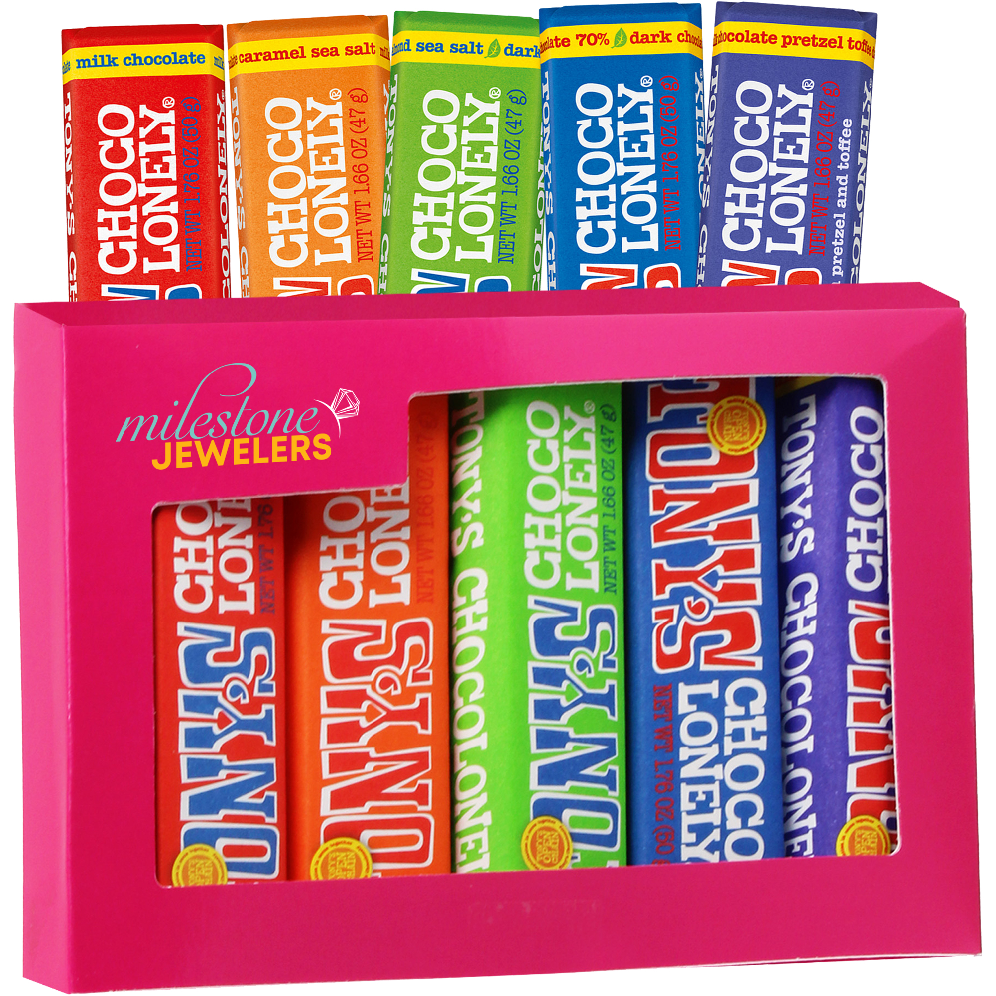 Product Photo 1 Tony's Chocolonely® Rainbow Taste Pack in Standard Window Box