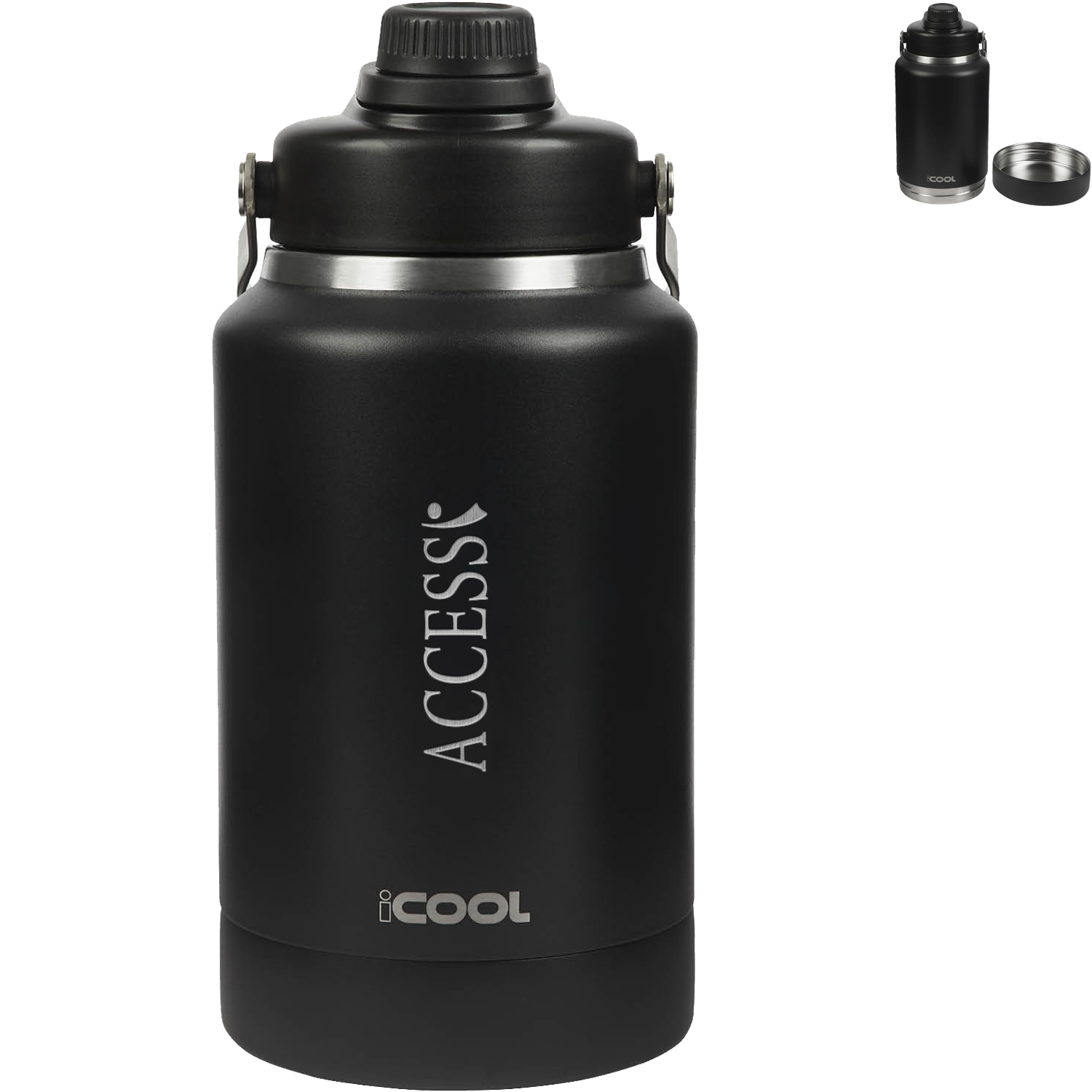 Product Photo 1 iCOOL® Mariposa Double Wall Stainless Steel Jug w/ Bowl, 64oz.