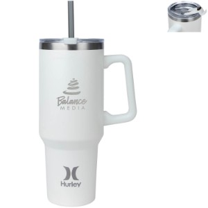 Hurley® Oasis Vacuum Insulated Travel Mug w/ Straw, 40oz. - LG1622