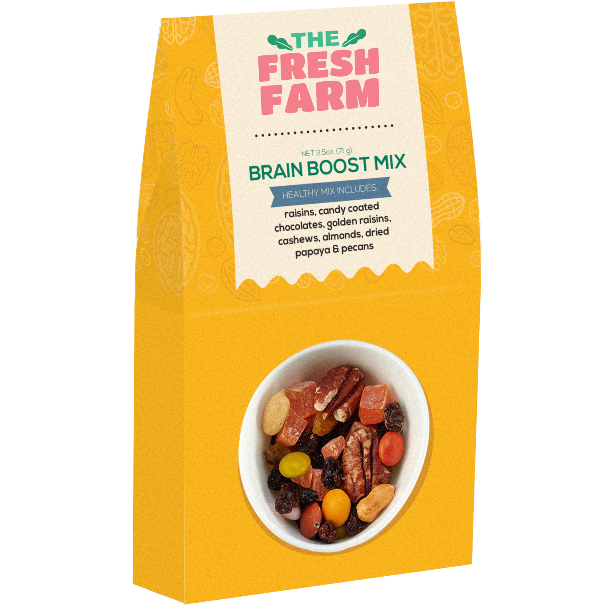 Product Photo 1 Brain Boost Mix Health & Wellness Gable Box, 2.5 oz.