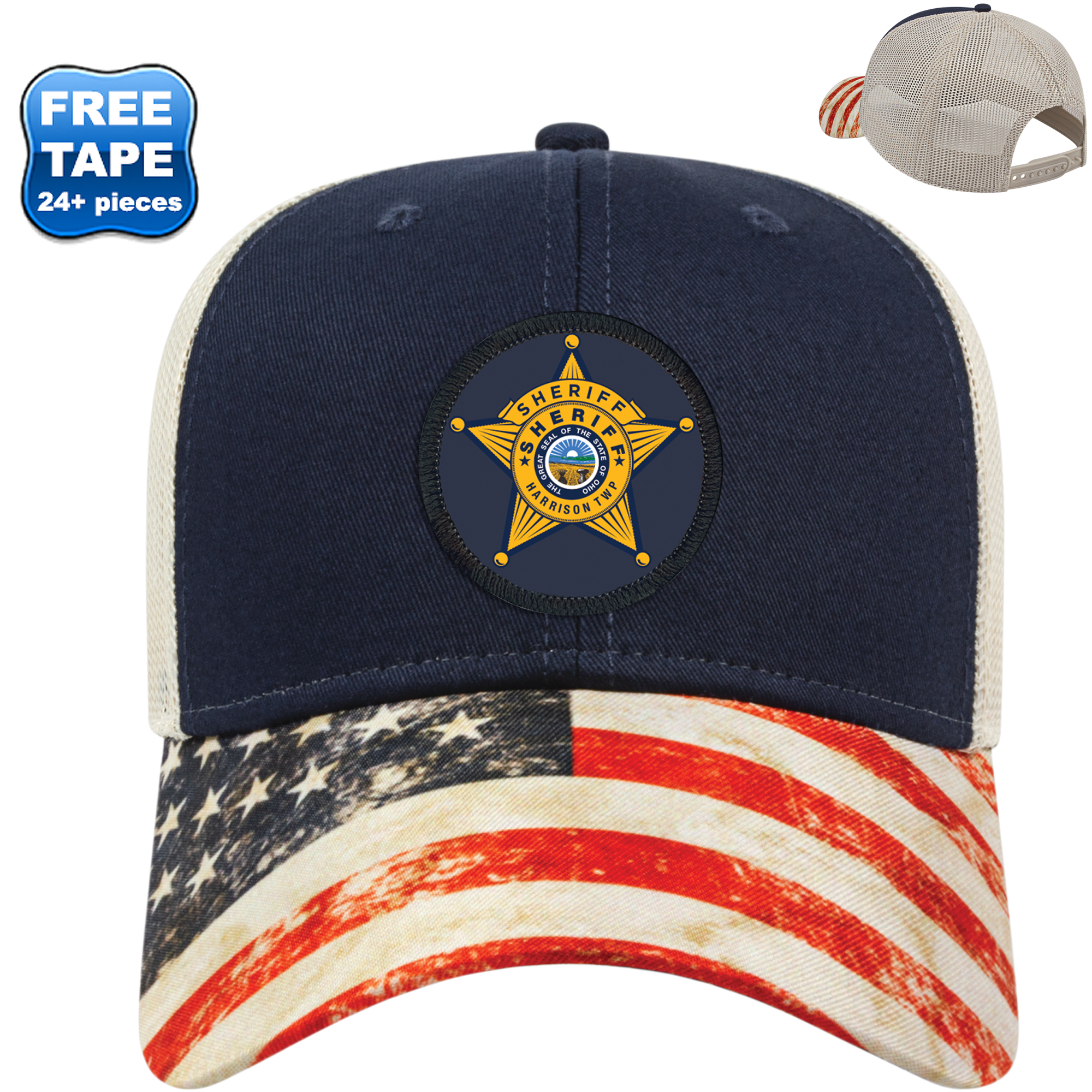 Product Photo 1 Flag Design Constructed Cap with Sublimated Patch