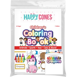 Children's Coloring Pack with 8 Pack Jumbo Crayons - LK1230