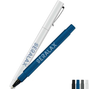 Cubix Square Barrel Rubberized Cap Off Ball Point Pen with Metal Clip - LK1231