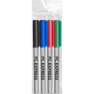 Fine Tip 4 Pack Permanent Marker - LK1236