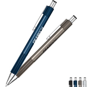 Zebra Aluminum Barrel Retractable Ball Point Pen with Stainless Steel Trim & Textured Grip - LK1248