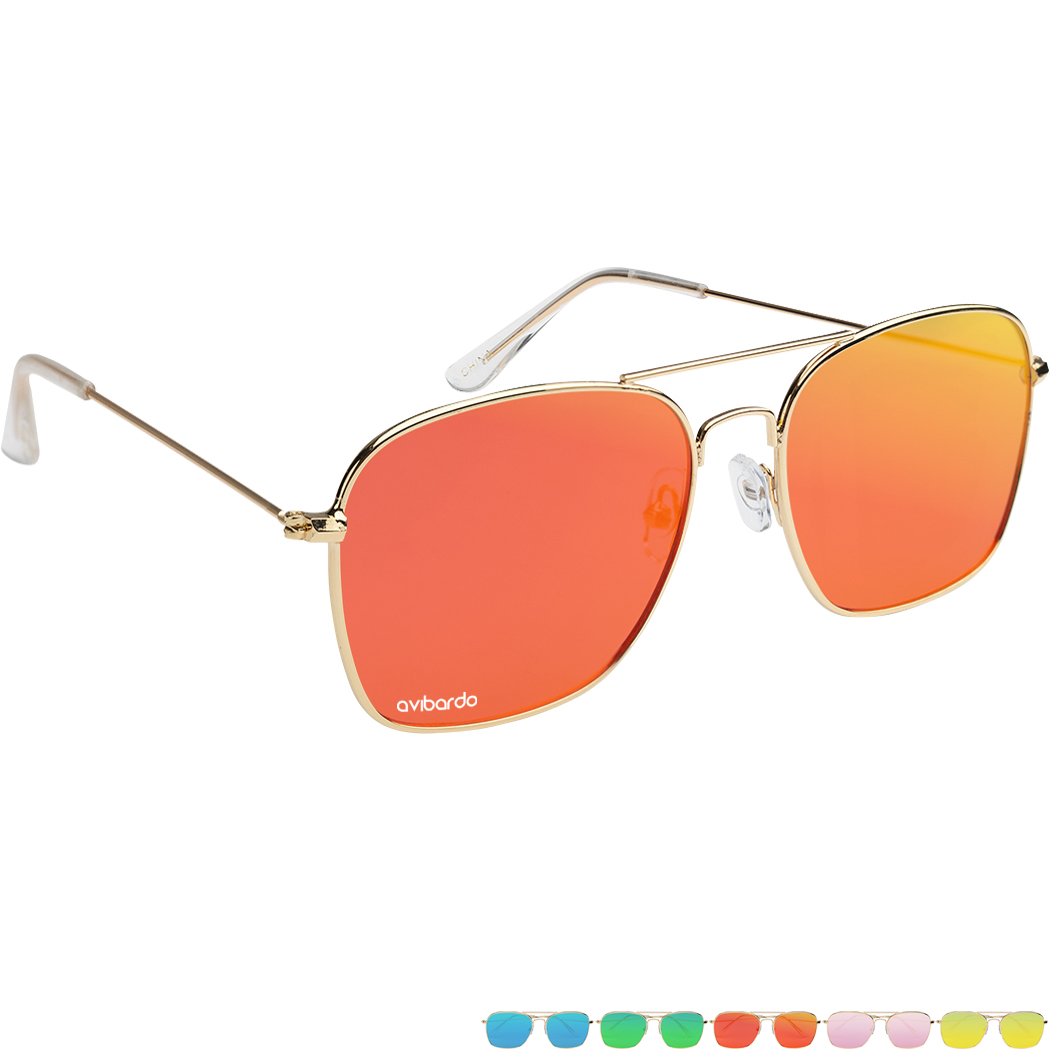 Product Photo 1 Aviator Sunglasses w/ Mirror Lenses